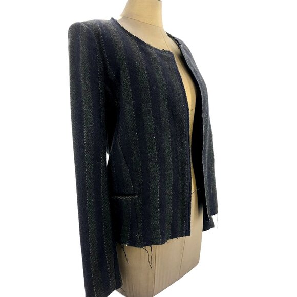 Isabel Marant Étoile Womens Striped Wool Jacket - Size 38 - Picture 5 of 12